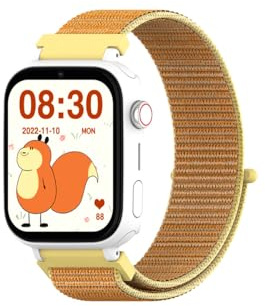 DCU TECNOLOGIC Smartwatch für Kinder mit Android-System, Whatsapp, GPS-Positionierung, Videoanrufe, SOS-Taste, Kindersicherung, Farbe: Orange