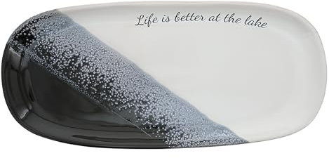 Pavilion - Life is Better at The Lake - Bandeja para Servir de 12.5 Pulgadas, Plato de charcutería, Utensilios de Cocina, cabaña Frente al Lago