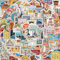 Weltreisen Sticker Set 100 Stück, Vintage Reisekarten-Aufklebern für Koffer, Auto, Fahrrad, Helm, Laptop, Skateboard, Motorrad - Stickerbomb, wasserdicht und langlebig