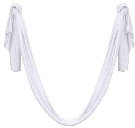 Active Silk Aerial Yoga Schaukel Hängematte Kit für verbesserte Yoga Inversions Flexibilität & Rumpfstärke (weiß)