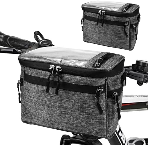 skytowards Sacoche de Guidon Vélo, Sac Avant de Vélo Étanche avec Écran Tactile et Bandoulière VTT Vélo Guidon Sac Sacoche Velo Guidon Sac de Panier de Vélo Étanche Avant de Vélo Étanche Sacoche Velo