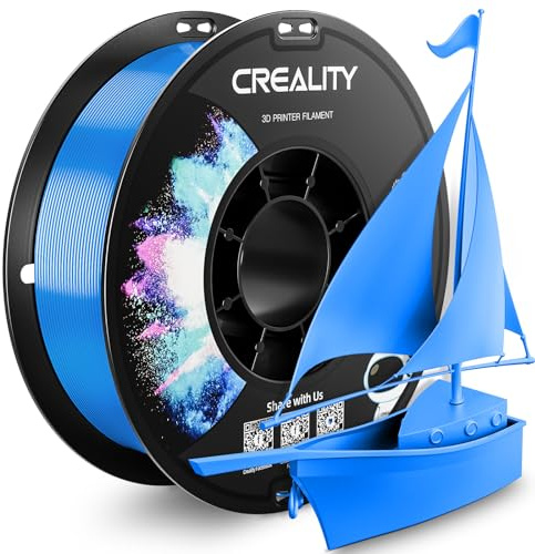 CREALITY PETG Filament 1.75 mm, 1 kg Spule, Maßgenauigkeit ± 0,03 mm, 2024 für Ender, Bambu Lab, Anycubic, ELEGOO FDM, Blau Digital