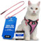 Blue Pawz Katzengeschirr mit Leine - 170cm | Katzengeschirr ausbruchsicher & hochwertig | Katzenleine mit Geschirr für Katzen | Katzen Geschirr für unvergessliche Momente (XS), Rosa