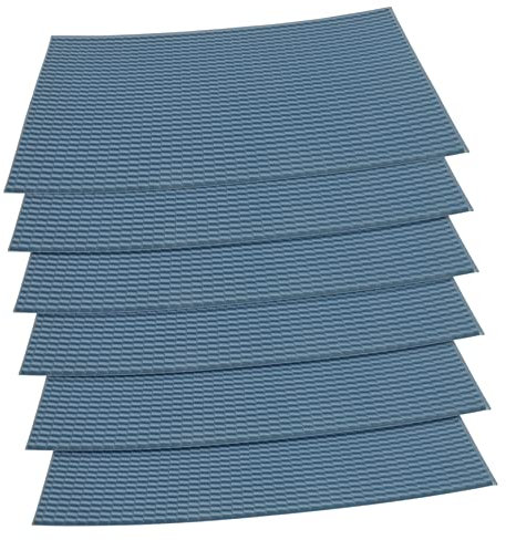 VICASKY 6blätter Miniatur-dachziegel Für Sandkastenlandschaften Handgemachte DIY-Fliesen Für Mikro-Dekoration Langlebige Requisiten Für Modellbau