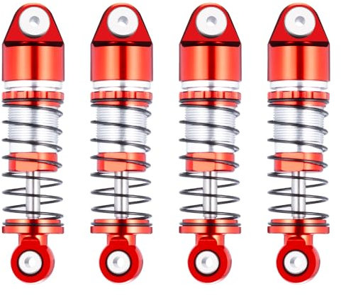 ZuoLan RC Auto Stoßdämpfer 33mm Oil Absorber Dämpfer for AXIAL SCX24 1/24th RC Crawler Car Upgrade Parts (Rot)
