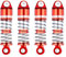 ZuoLan RC Auto Stoßdämpfer 33mm Oil Absorber Dämpfer for AXIAL SCX24 1/24th RC Crawler Car Upgrade Parts (Rot)