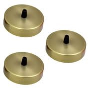 3 Pack Green Brass Ceiling Rose 10cm Metal Round Ceiling Cover Plate Canopy | Cord Grip Base for Pendant Light Fittings | Side Mounting Modern Ceiling Lights | Lamp Holder Base Home Lighting Accessory