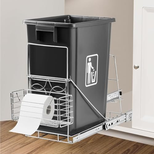 Ausziehbar Einbau küche schrank mülleimer Halterung - kitchen trash can holder unter spüle, ausziehbarer abfalleimer küche für unterschrank, Abfallsammler Halter einbau unterschrank 18'' No Bins