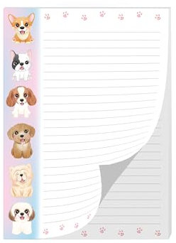 Briefpapier Briefblock Heft Notizblock für Jungen Mädchen Kinder Tiere Hunde (1 Block A4 mit 25 Blätter)