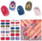 Semi Cured Gel Nail Strips, 28 pcs Gel Nail Strips Work with Any UV Lamp, Long Lasting Gel Nail Stickers Full Nail Wraps, Salon Quality, Easy to Apply(Christmas)
