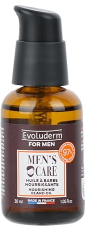 EVOLUDERM – Bartöl für Herren – 30 ml – 97 % natürlichen Ursprungs – vegan – hergestellt in Frankreich