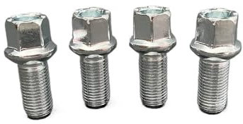 Radschrauben, Radmuttern 4 Stück Auto-Radnaben-Reifenschrauben, Schrauben, silberne Stahlmuttern, Werkzeuge, passend for VW Jetta Bora Golf 6 MK6, passend for PASSAT B7 CC, passend for Passat Tiguan