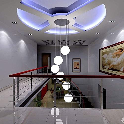 Escaliers Modernes Chandelier Long Lustre Minimaliste pour Salon Duplex pavillon Lustre Villa balles multipre