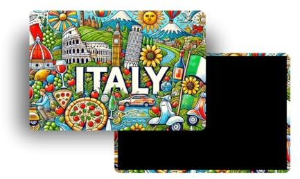 Kühlschrankmagnete – 120 Länder zur Auswahl – Touristische Souvenirs – Länder der Welt – Dekorative Kühlschrankmagnete – Reisegeschenk – Traditioneller Stil – 5,4 x 7,8 cm – 1 Stück (Italien)