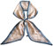GIMIRO Satin Seidenschal 148 x 13,5 cm Krawatte Double Layer Bund für Blazer, Mantel, Kleid (Beige Black PSL)