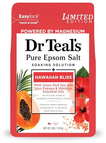 Dr Teal's Epsom Salt Magnesium Soak, Limited Edition Hawaiian Bliss, 3 lbs