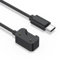 YLK Cargador Compatible con Samsung Galaxy Fit 3, 100cm Cable de Carga USB Repuesto Cargador con Reloj Inteligente SM-R390 (Negro_USB-C)