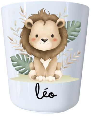 henrietteandco - Gobelet Enfant Personnalisé avec Prénom | Verre Enfant Personnalisé | Incassable & Sans BPA | Plus de 50 Designs | Idéal Crèche, Maternelle, École | Verre Léger 250 ml