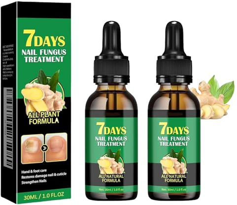 Beaurus 7 Day Nail Treatment, Ginger Nail Treatment Oil, 7-Day Na-Il Fungus Trea Tment, Ginger Na-Il Growth Serum, Gin Ger & Herbal Blend for Stronger Na Ils, All Natural Formula (#b)