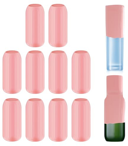 SUNNIFLY 10 Couvre Bouteilles élastiques en Silicone pour Bouteilles de Voyage, Réutilisables pour Les Cosmétiques, Le Shampoing, Le Parfum, etc.