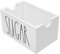 Gralara Porta Bustine Zucchero per Bar del caffè, Organizer in Legno 8,5 X 5,5 X 5 Cm, Contenitore per Riporre Fino a 20 Bustine di Zucchero, Bianco