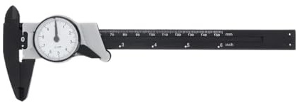 Pied À Coulisse Cadran De 150 Mm, 1 Pièce, Avec Indicateur, Jauge En Acier Inoxydable/carbone, Outils Mesure Précision, Micromètre Marquage clair(Color-Black)