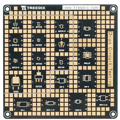 Treedix Mehrfachpackung SMD-zu-DIP-Adapter-PCB-Prototypenplatine für SOP-8/SOT23-3/SOP-5/TSSOP-8/7050 0201 0402 0805 1206 QFP32/QFN32, Werkzeug für Schaltungswartung