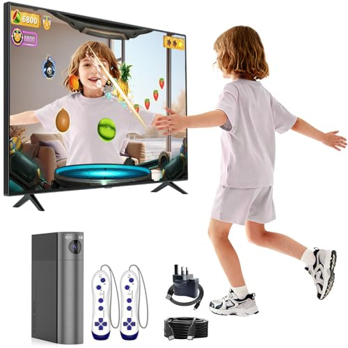 AR Motion Game Console Kids:TV Video Game for Indoor Active (Black)