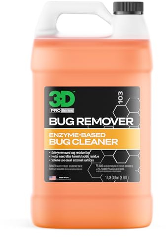 3D Bug Remover - All Purpose Exterior Cleaner & Degreaser to Wipe Away Bugs on Plastic, Rubber, Metal, Chrome, Aluminum, Windows & Mirrors, Suitable for use on Car Paint, Wax & Clear Coat (Gallon)