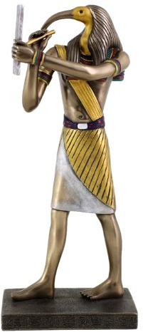 Top Collection Ägyptische Gott der Schreiben und Wissenschaft Thoth mit Tablet Statue Skulptur