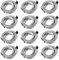 SEBSON Gehäuse für Einbaustrahler mit GU10 Fassung LED Halogen 230V - Schwenkbarer Einbaurahmen, Lochdurchmesser 75mm (min. 73mm, max. 77mm) für Deckenbeleuchtung - 12er Set