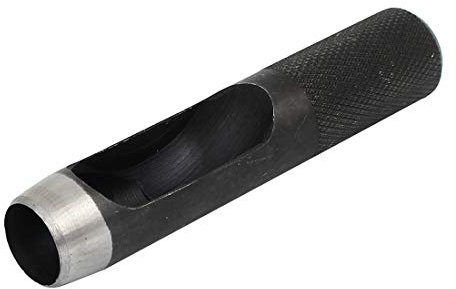 sourcing map Cuir Joint Ceinture Sangle Trou Perforé Outil à Main Noir 16mm Ø