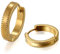 JewelryWe Schmuck Herren Damen Ohrringe, Autoreifen Design Poliert Creolen Ohrstecker Ohrschmuck, Edelstahl, Gold