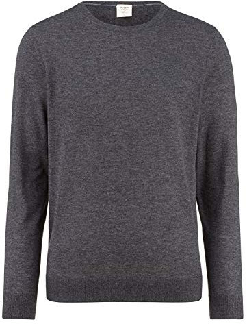 OLYMP Herren Pullover Rundhals Casual.Strick,Plain Jersey,Regular fit,anthrazit 67,XXL