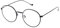 Lukis Brille Nerdbrille Retro Rund Unisex Metallgestell Brillenfassung Dekobrillen 140x50mm Schwarz