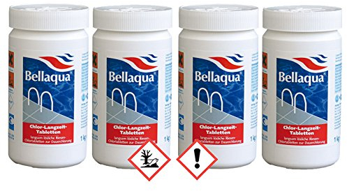 Bellaqua Set 4x Chlor-Langzeit Tabletten 200g 1 kg