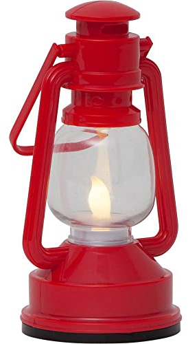 Star Niko LED-Kunststofflaterne, Kunststoff, Rot, ca. 15 x 8,5 cm