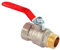 Kugelhahn aus Messing mit Hebelgriff (flach) rot AG x IG >>> 3/8 Zoll