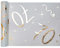 PAPSTAR WOOOOZY Metallic 70. Geburtstag Tischläufer, 5m x 30cm, Polyester, Zahlen, Sterne, Linien