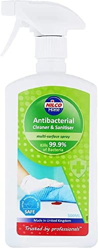 Nilco Antibacterial Cleaner and Sanitiser 500ml Multi-Surface Spray