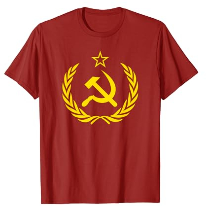 Hammer und Sichel Roter Stern CCCP UdSSR Sowjetunion Rotes T-Shirt