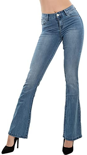 Toocool Jeans Donna Pantaloni Skinny Push up Zampa Elefante Campana Slim Sexy M5922 [S,BH6169 Blu]