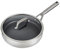 Ninja ZEROSTICK Stainless Steel Cookware 26cm Sauté Pan with Glass Lid, Long Lasting, Non-Stick, Induction Compatible Sauté Pan, Oven Safe to 260°C, Stainless Steel Handle, C60126UK