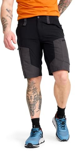 RevolutionRace RVRC GP Shorts für Herren, strapazierfähige und belüftete Wandershorts für alle Outdoor-Aktivitäten, Jet Black, XS