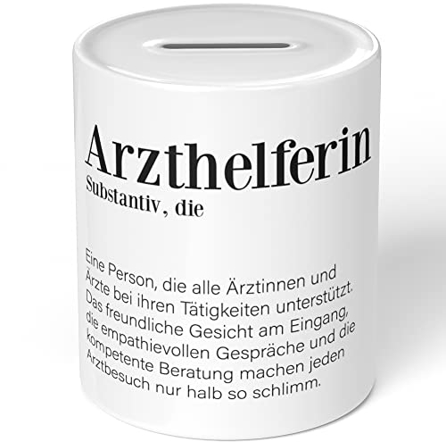 JUNIWORDS Spardose Sparbüchse, Definition: Arzthelferin (1004680)