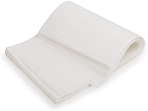 100 Sheets 20 * 30cm White Pre-Cut Baking Parchment Paper for Kitchen Cooking Pastries Catering Use Non-Stick Unbleached Dual-Sided Siliconized Recyclable Oven Safe Baking Paper