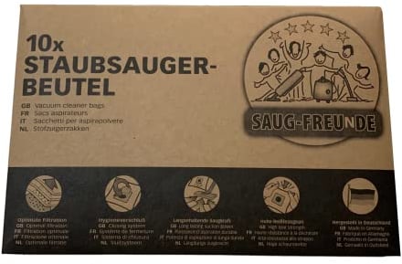 SAUG-FREUnDE Lot de 10 sacs d'aspirateur pour Bosch série 2, GL-20, BGN2CHAMP, GL-30, BGL3A110, BGL3B110, BGL3B112, MoveOn Mini, GL-25, BGL25A100, GL-35, BGL35MON2, BGL35MON13, GL-400 , BGL4SI. L69W