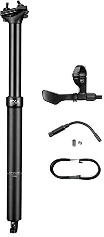 EXA Form 900i 30.9mm/31.6mm Remote Control Dropper Post with 1x Lever kit and Cable in Housing, 100mm/120mm Travel Dropper Seatpost-31.6mm X 345mm