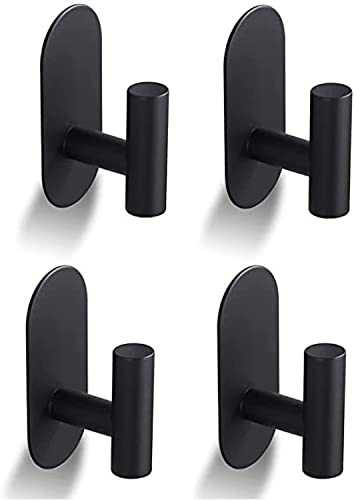 XINGLO - Handtuchhaken 4 Stück Ohne Bohren - Edelstahl, 100% - Modernes Design - Ideal für Bad, Toilette, Küche, Büro
