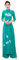 Ensemble de deux pièces de style chinois pour femmes – Haut long et pantalon – Rose et blanc – Coupe ajustée – Style décontracté vintage Harajuku Ao Dai Vietnam imprimé (vert, XL), vert, Taille M